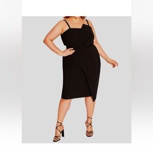 City Chic Dress Enchant Classic Black Dress Size S 16 NWT